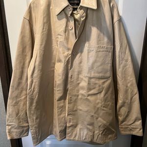 Leather jacket (Bone) color XXL BRAND NEW